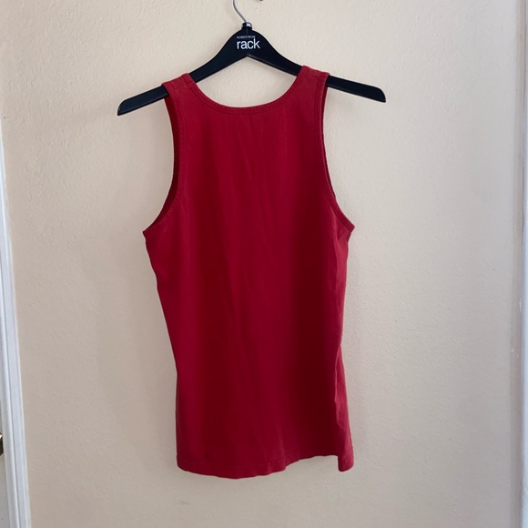 Men’s red y2k gym athlete attire tanktop workout stylish sleeveless active shirt - Picture 6 of 10